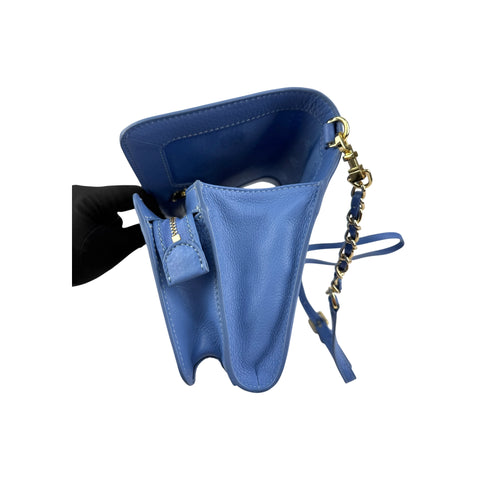 Tory Burch Blue Leather Landon Crossbody Bag