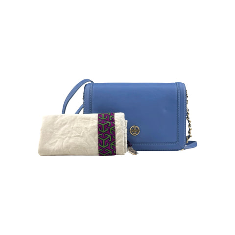 Tory Burch Blue Leather Landon Crossbody Bag