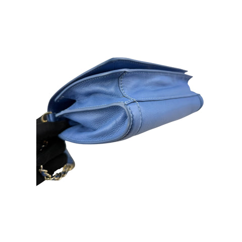 Tory Burch Blue Leather Landon Crossbody Bag