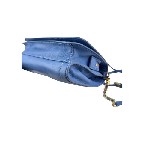 Tory Burch Blue Leather Landon Crossbody Bag