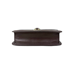 Valentino Brown Leather Medium Rockstud Glam Lock Flap Bag