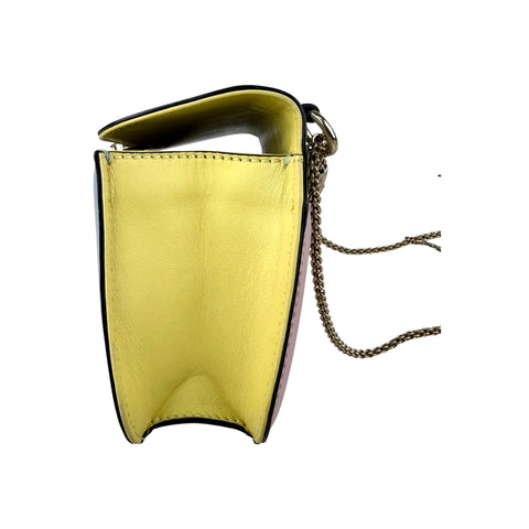 Valentino Multicolour Leather Rockstud Glam Lock Flap Bag