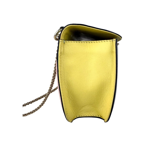 Valentino Multicolour Leather Rockstud Glam Lock Flap Bag
