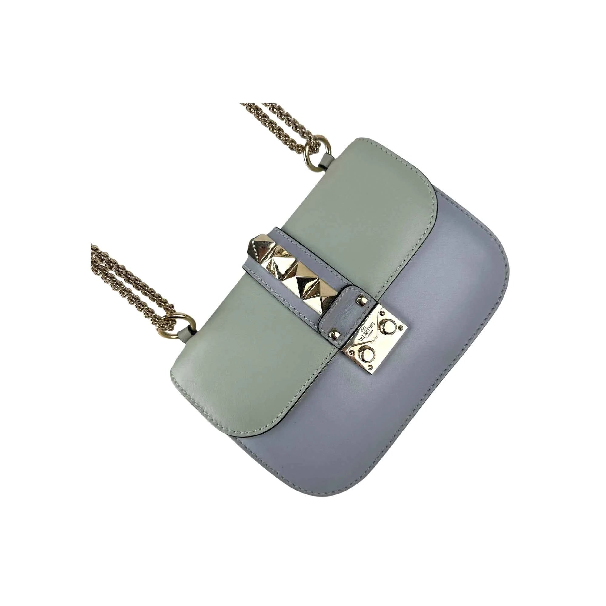 Valentino Multicolour Leather Rockstud Glam Lock Flap Bag