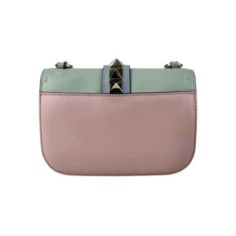 Valentino Multicolour Leather Rockstud Glam Lock Flap Bag