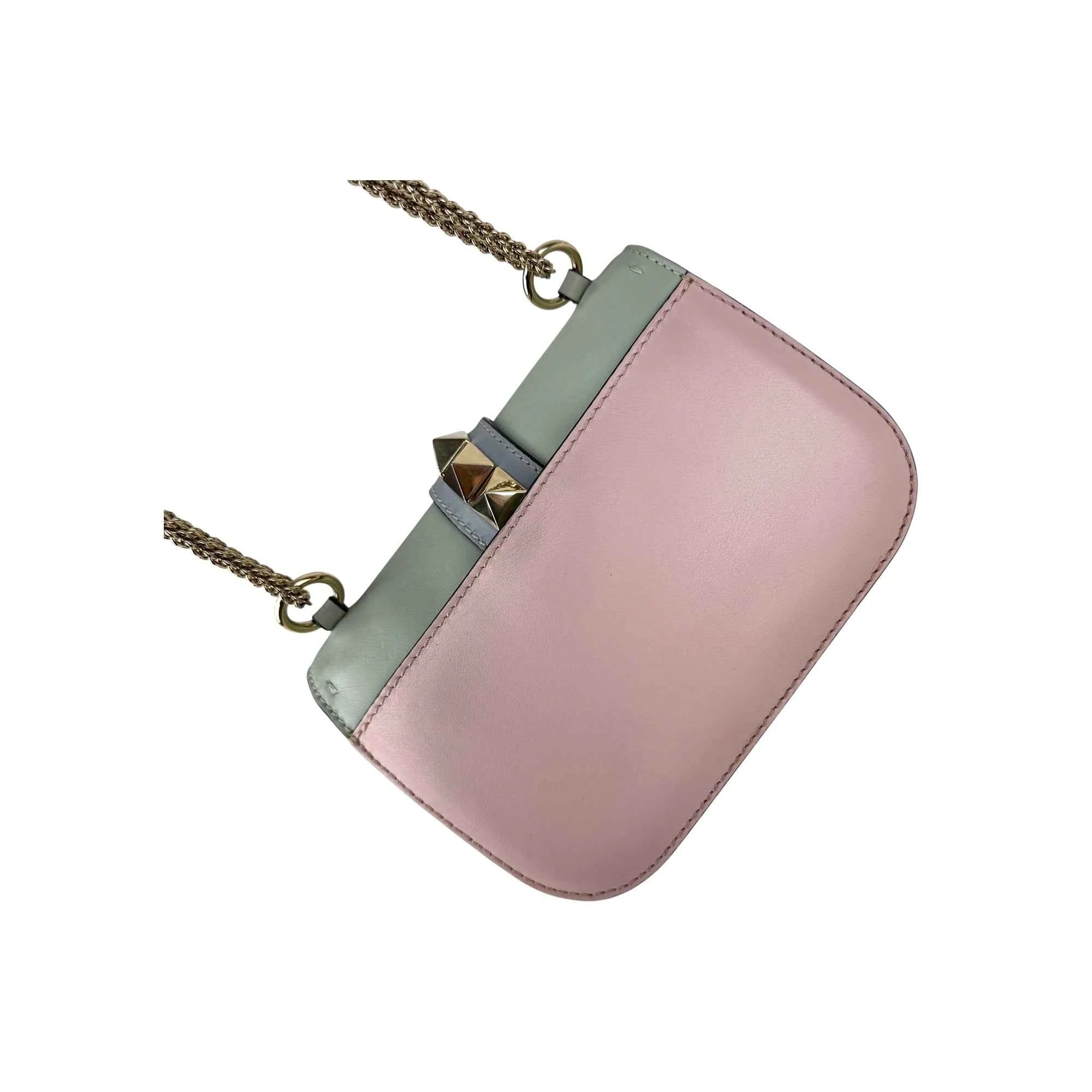 Valentino Multicolour Leather Rockstud Glam Lock Flap Bag