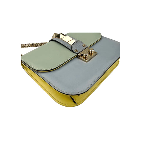 Valentino Multicolour Leather Rockstud Glam Lock Flap Bag