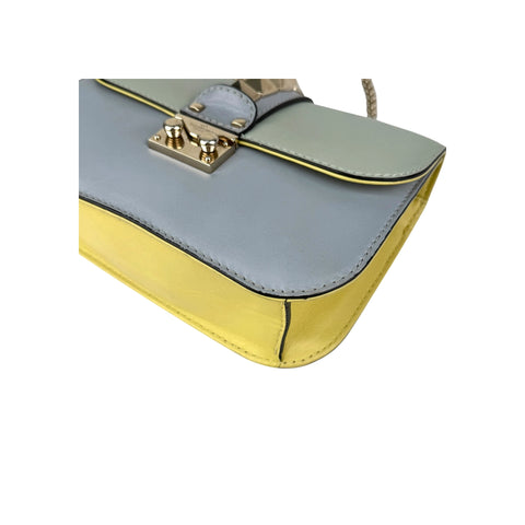 Valentino Multicolour Leather Rockstud Glam Lock Flap Bag