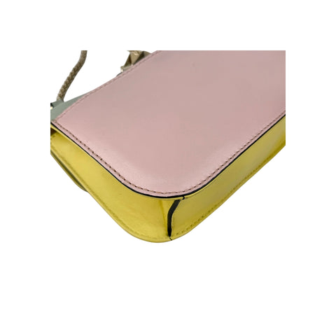 Valentino Multicolour Leather Rockstud Glam Lock Flap Bag