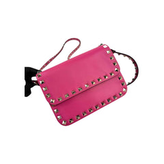 Valentino Pink Leather Rockstud Crossbody Bag