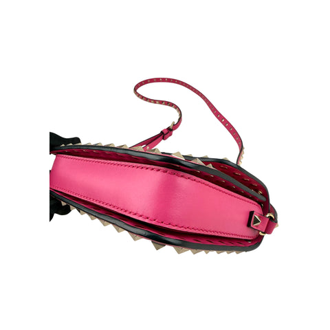 Valentino Pink Leather Rockstud Crossbody Bag