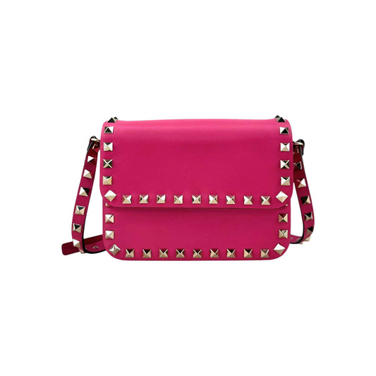 Valentino Pink Leather Rockstud Crossbody Bag