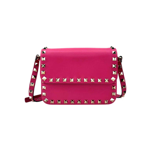 Valentino Pink Leather Rockstud Crossbody Bag
