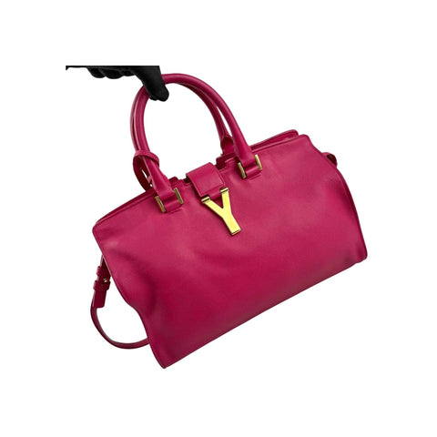 Yves Saint Laurent Pink Leather Small Cabas ChYc Bag
